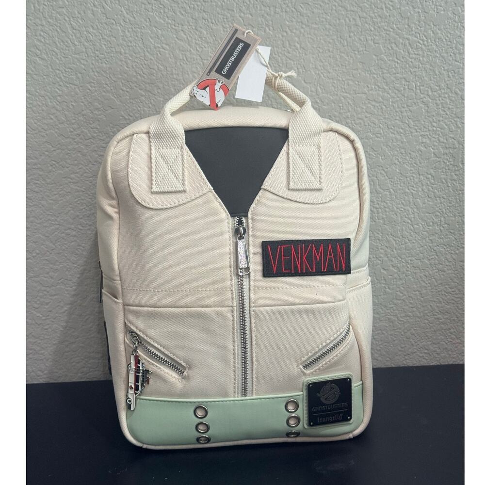 Loungefly Ghost Busters Venkman Square Canvas Mini Backpack Bag NWT